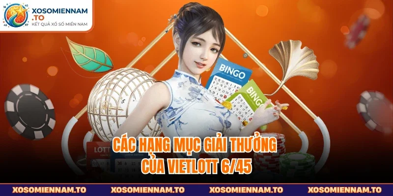 Các hạng mục giải thưởng của Vietlott 6/45